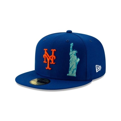 Blue New York Mets Hat - New Era MLB Team Describe 59FIFTY Fitted Caps USA6259384